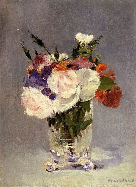 Edouard Manet Flowers In A Crystal Vase I